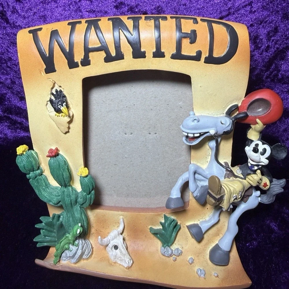 Mickey Mouse 3D Frame Wanted Cowboy Western‎ Desert Southwestern Scene